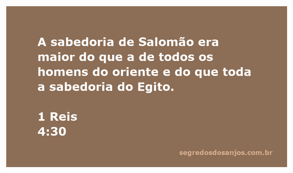 Imagem representativa da sabedoria de Salomão, destacando sua superioridade em relação aos sábios do oriente e do Egito.