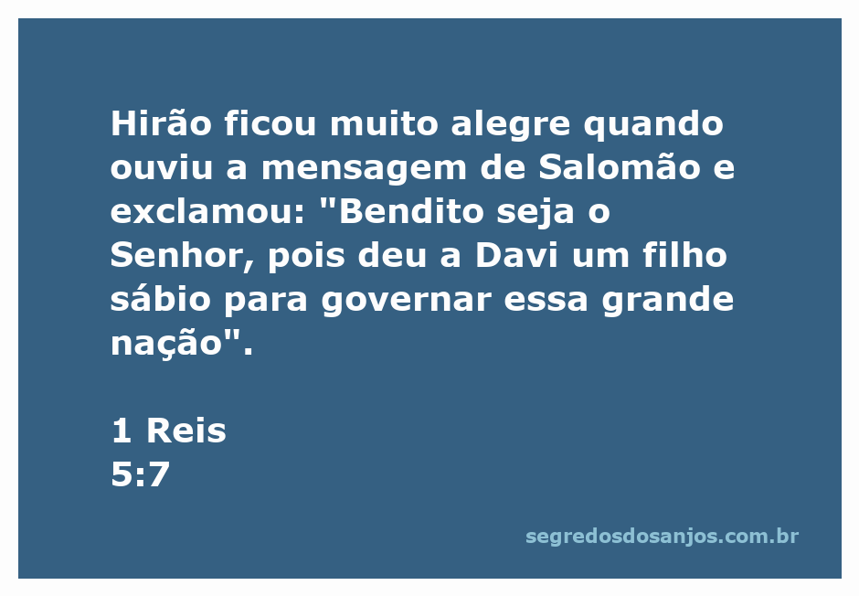 Imagem de Hirão expressando alegria ao receber a mensagem de Salomão sobre a sabedoria de seu filho.