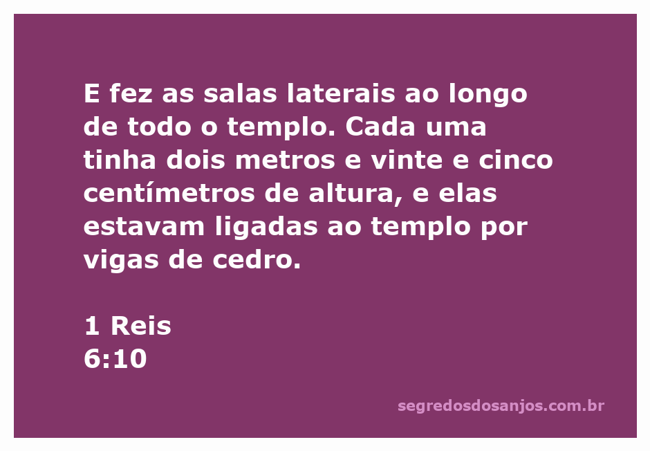 Ilustração do templo com salas laterais conforme descrito em 1 Reis 6:10