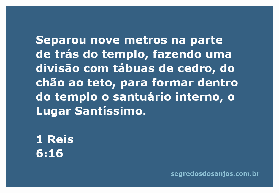 Imagem do interior do templo, destacando a divisão em tábuas de cedro que forma o Lugar Santíssimo.