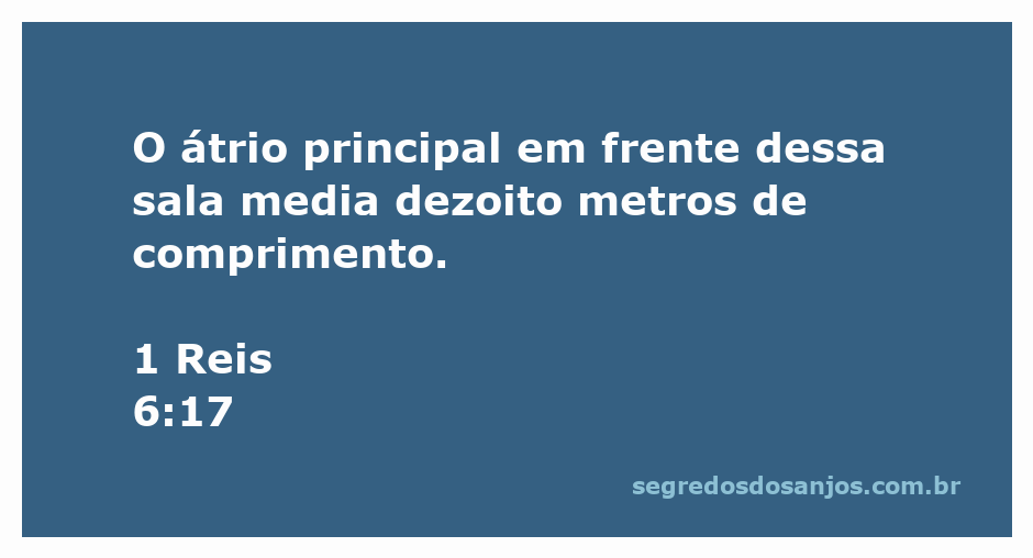 Representação do átrio principal do templo de Salomão, mostrando suas dimensões de dezoito metros de comprimento.