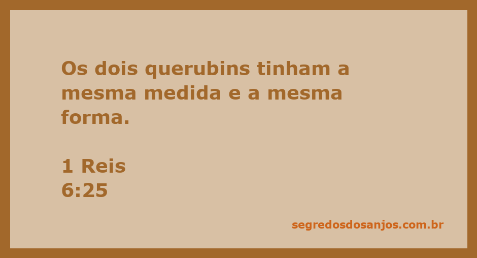 Imagem dos dois querubins idênticos no templo de Salomão, representando igualdade e harmonia.