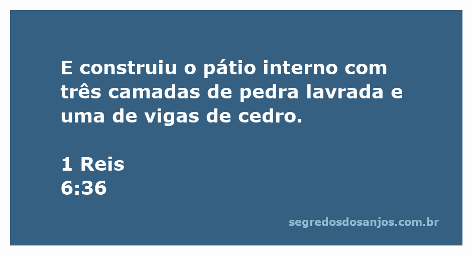 Imagem do pátio interno do Templo de Salomão, mostrando as camadas de pedra e vigas de cedro.