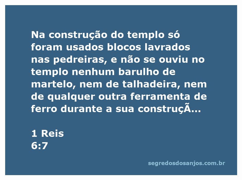 Imagem do Templo de Salomão simbolizando a construção silenciosa com blocos lavrados.