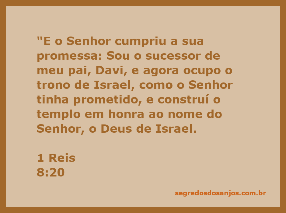 Imagem do rei Salomão no trono, representando a realização da promessa de Deus e a construção do templo em honra ao Senhor.