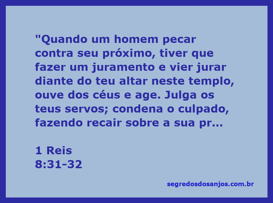 Imagem do templo com pessoas jurando justiça diante do altar, representando 1 Reis 8:31-32.