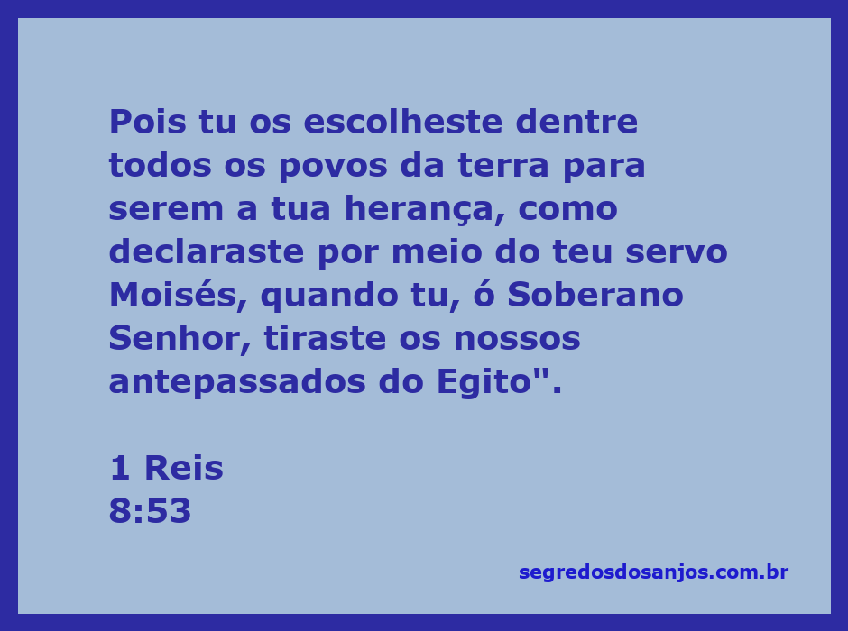 Representação da escolha de Israel como povo de Deus, destacando a herança e a libertação do Egito.