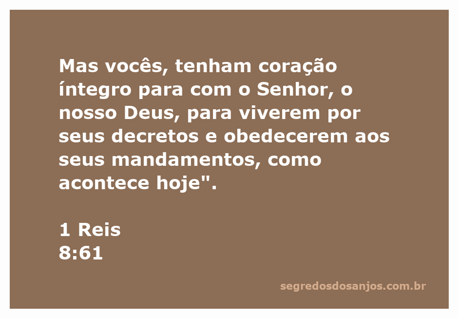 Imagem inspiradora de uma pessoa orando com a Bíblia aberta, simbolizando a devoção ao Senhor conforme 1 Reis 8:61.