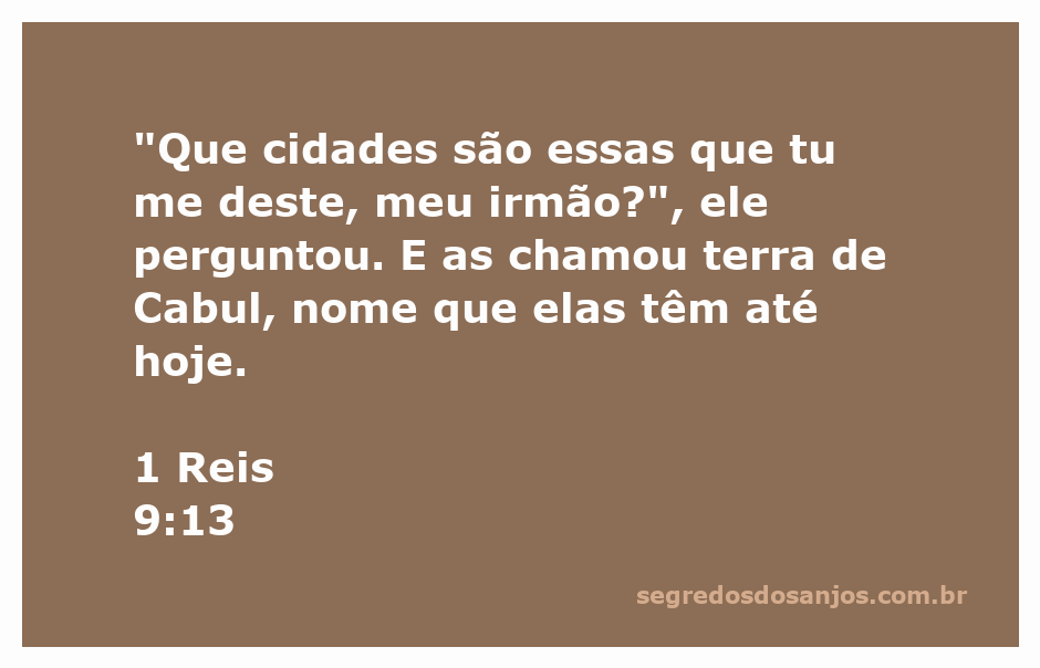 Imagem de uma representação das cidades de Cabul mencionadas em 1 Reis 9:13.