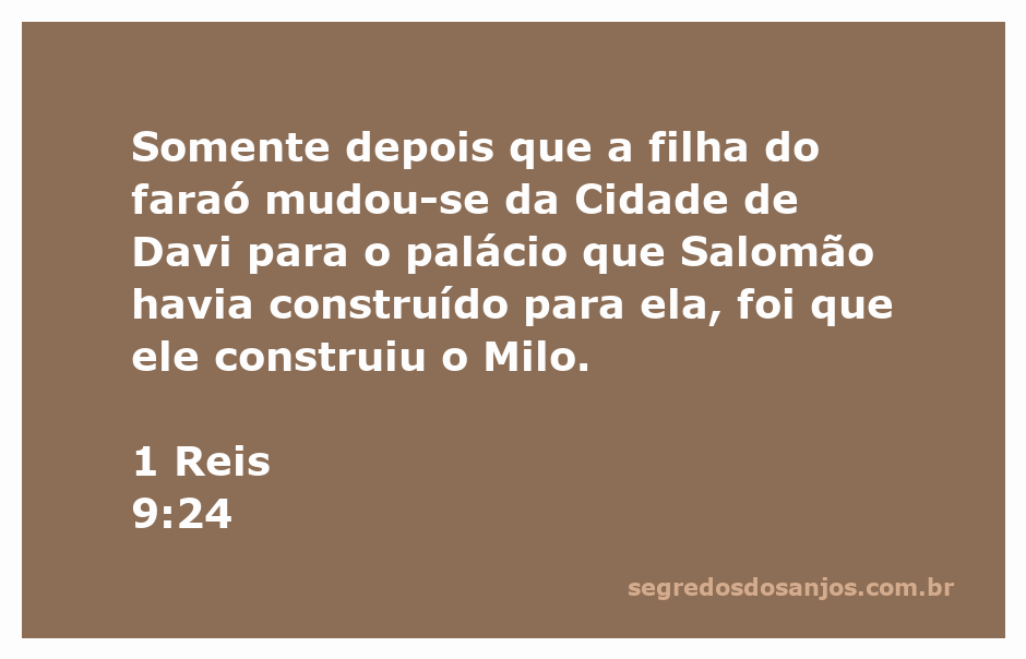 Imagem do palácio construído por Salomão para a filha do faraó, representando a mudança da Cidade de Davi para o novo local.