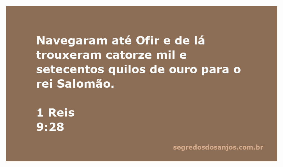 Imagem representativa da viagem dos comerciantes a Ofir para trazer ouro ao rei Salomão.