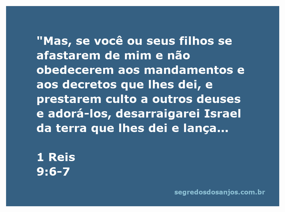 Imagem representativa da advertência de Deus a Israel sobre obediência e idolatria, com um templo ao fundo.