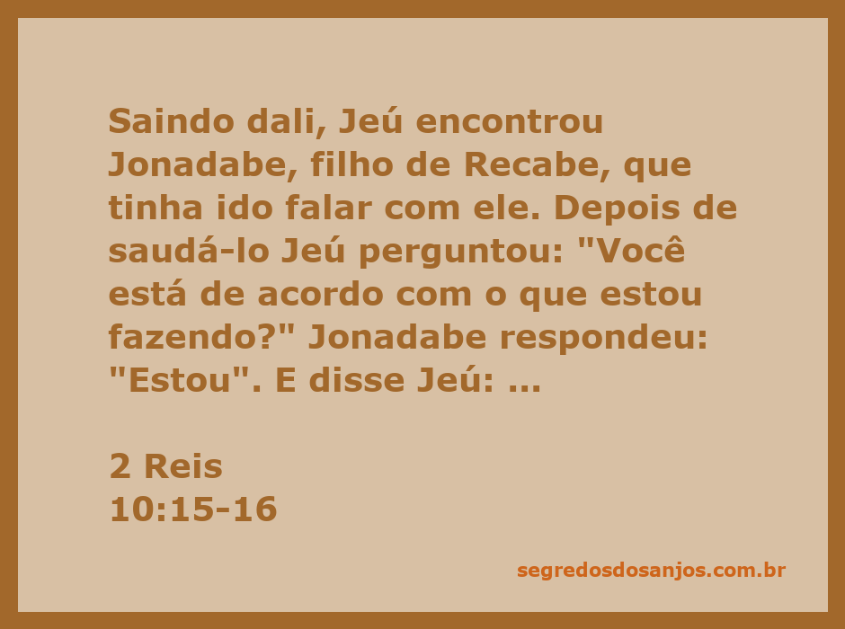 Jeú e Jonadabe no carro, simbolizando aliança e zelo pelo Senhor.
