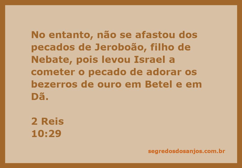 Ilustração de um bezerro de ouro simbolizando os pecados de adoração em Israel.