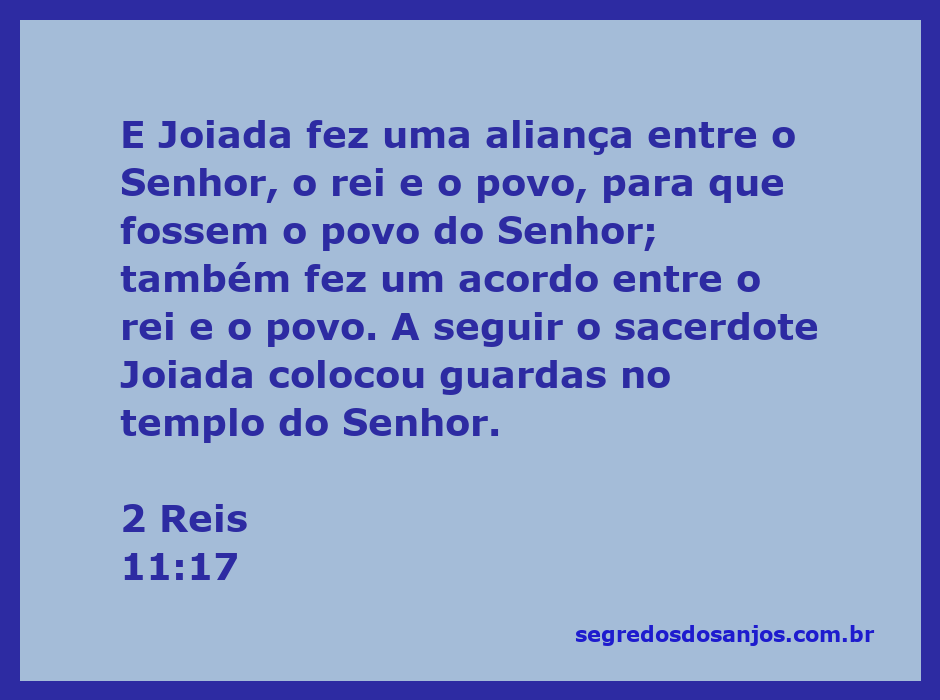 A cena do sacerdote Joiada fazendo uma aliança entre o Senhor, o rei e o povo de Israel, simbolizando a união e a proteção do templo.