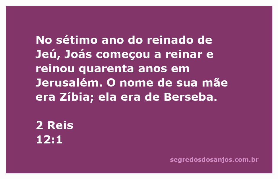 Imagem representativa do reinado de Joás, que começou no sétimo ano do reinado de Jeú em Jerusalém.