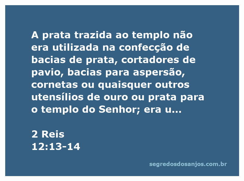 Imagem ilustrativa do templo do Senhor sendo reparado com a prata trazida pelos trabalhadores.
