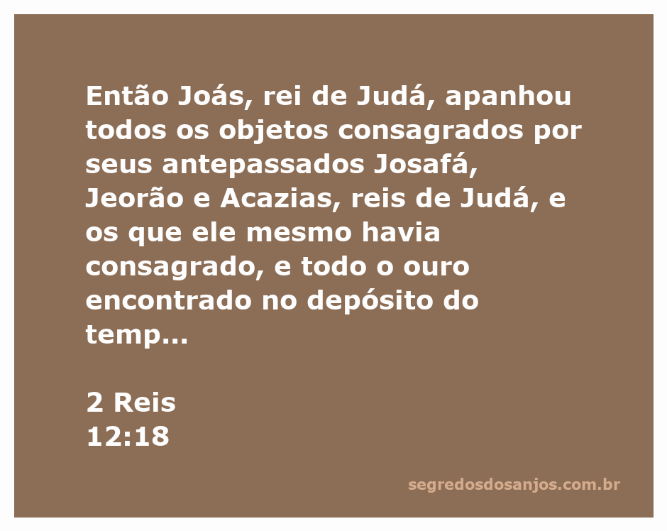 Rei Joás de Judá entrega objetos sagrados a Hazael, rei da Síria