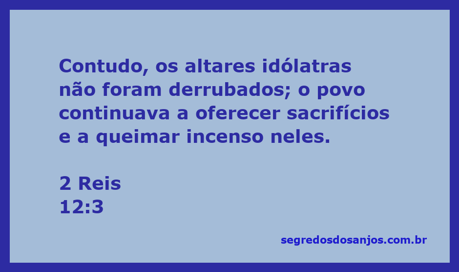 Ilustração de altares idólatras mencionados em 2 Reis 12:3, simbolizando a resistência do povo a abandonar práticas antigas.