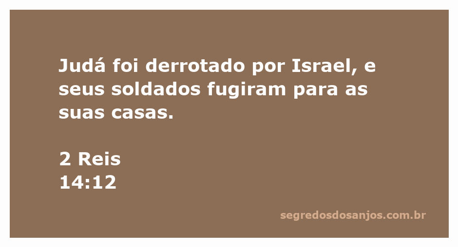 Representação da derrota de Judá para Israel, com soldados fugindo em desespero.