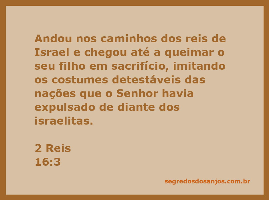 Ilustração do sacrifício de crianças, representando os costumes detestáveis de nações que cercavam Israel.