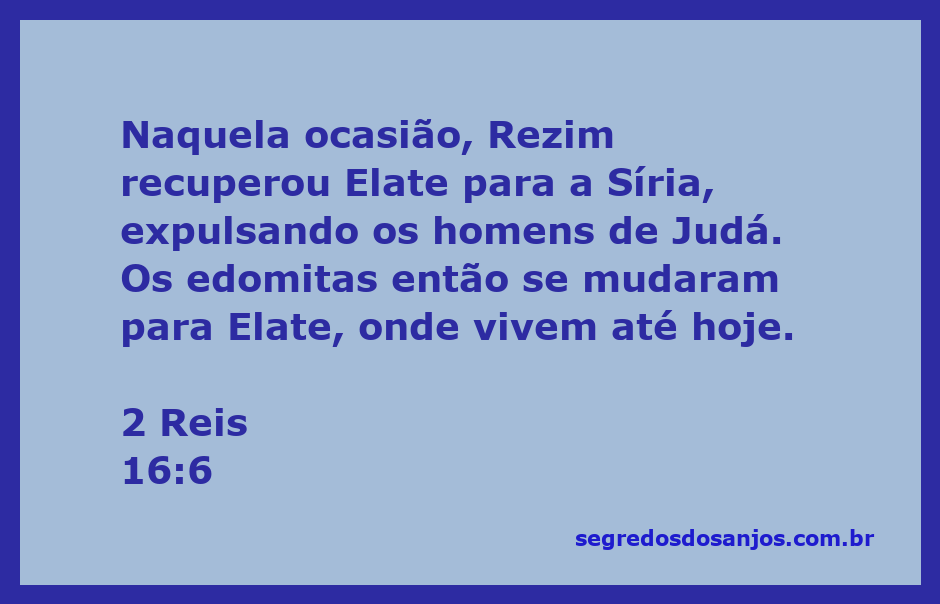 Mapa da antiga cidade de Elate, mostrando sua localização histórica e a conquista de Rezim, rei da Síria.