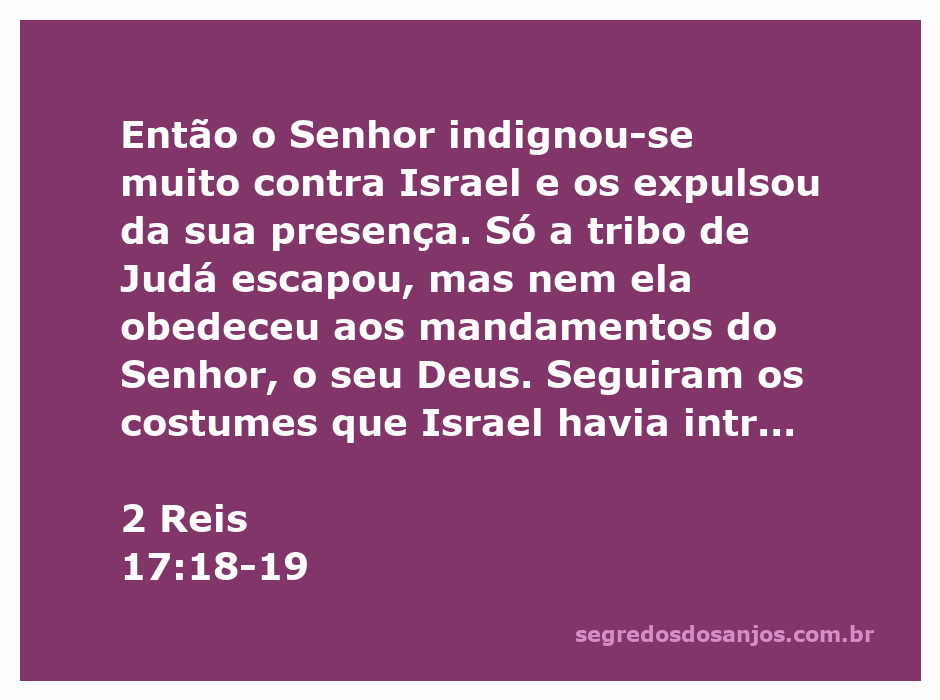 Imagem representando a indignação de Deus contra Israel, simbolizando a expulsão e desobediência das tribos.