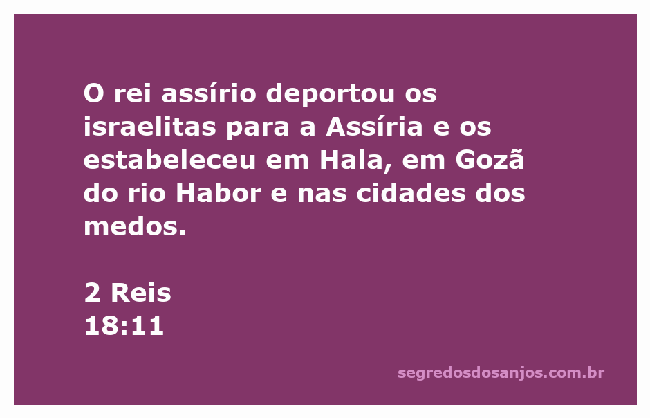 Representação da deportação dos israelitas pelo rei assírio, mostrando o deslocamento para Hala, Gozã e as cidades dos medos.