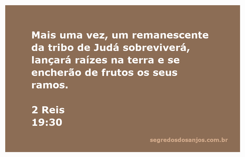 Ilustração do crescimento e frutificação do remanescente da tribo de Judá, simbolizando esperança e renovação.