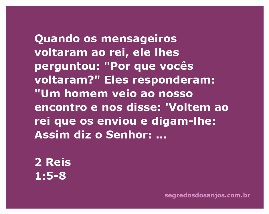 Ilustração do profeta Elias confrontando mensageiros do rei com a mensagem de Deus.