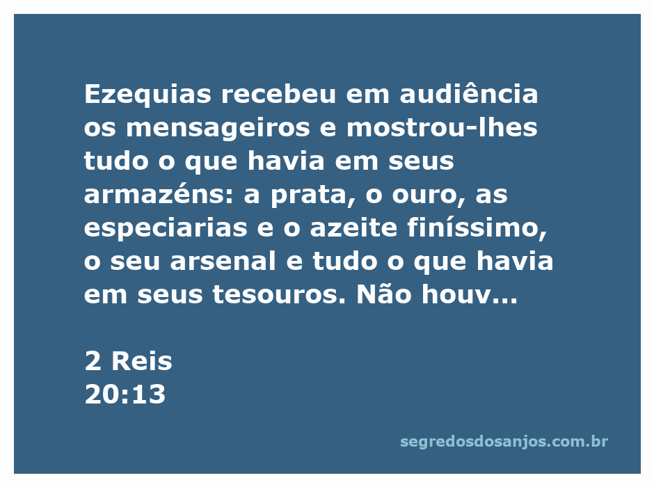 Ezequias mostrando seus tesouros aos mensageiros, representando a riqueza e a prosperidade do reino.