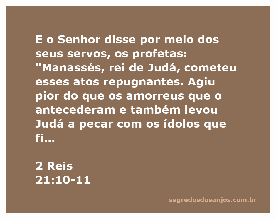 Imagem de Manassés, rei de Judá, simbolizando os atos repugnantes mencionados em 2 Reis 21:10-11.