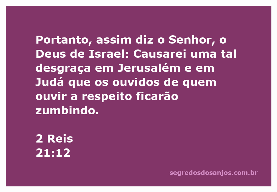 Imagem representando a desgraça anunciada por Deus em Jerusalém e Judá conforme 2 Reis 21:12.
