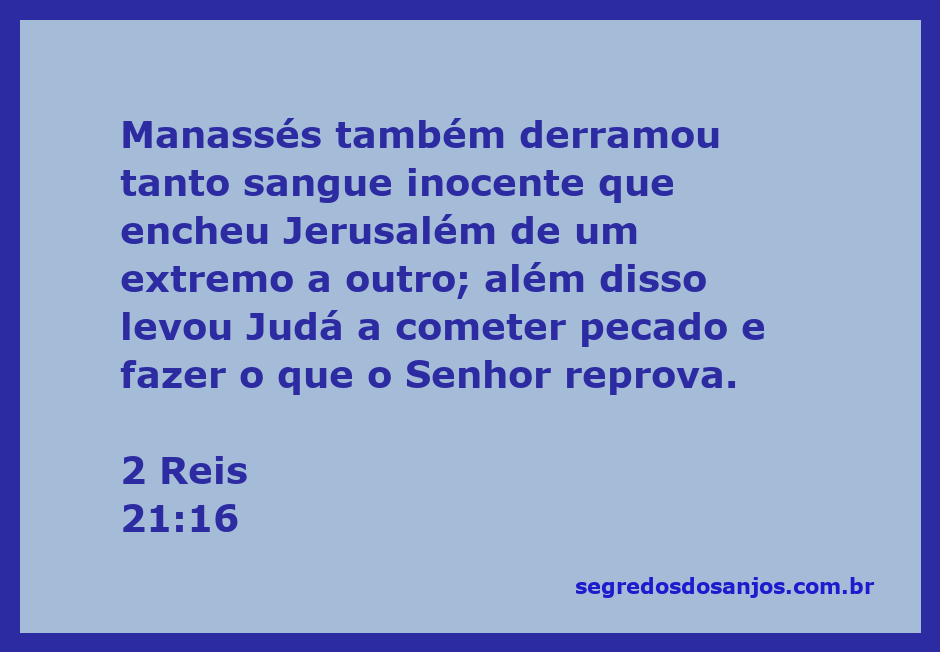 Imagem representativa da passagem de 2 Reis 21:16, mostrando a corrupção e o derramamento de sangue em Jerusalém.
