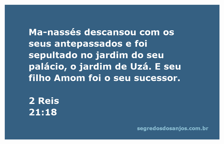 Sepultamento do rei Manassés no jardim de Uzá, representando sua passagem e legado.
