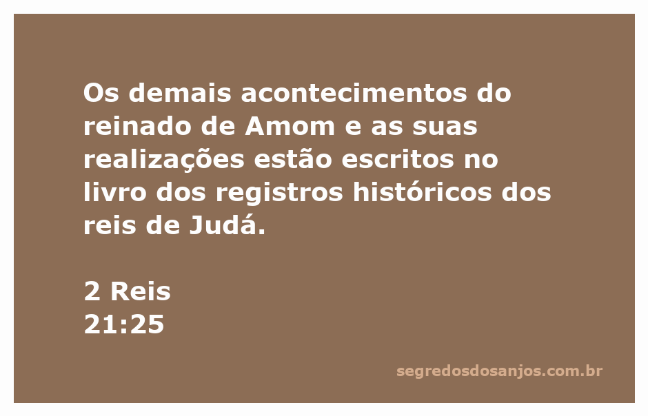 Reinado de Amom em Judá, com ênfase nos registros históricos.