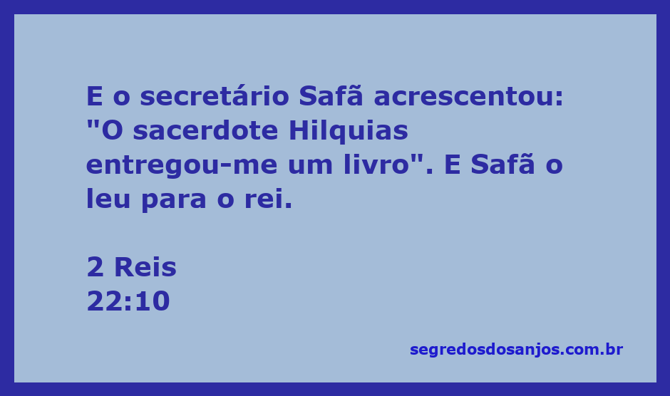 O secretário Safã apresentando o livro ao rei, como descrito em 2 Reis 22:10