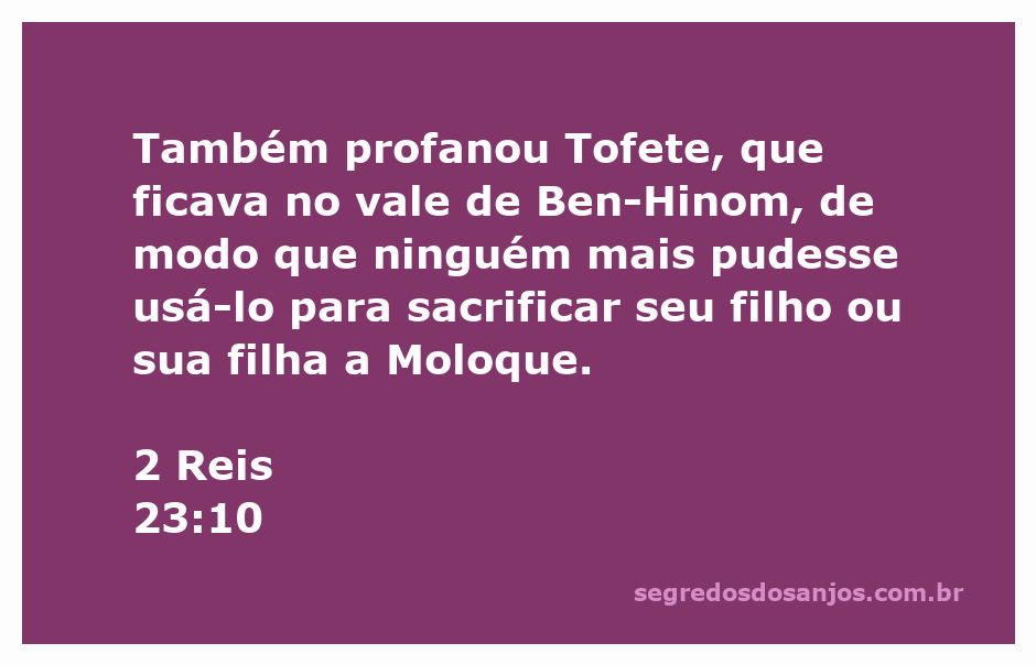Imagem representativa do vale de Ben-Hinom, simbolizando a profanação de Tofete e a proibição de sacrifícios a Moloque.