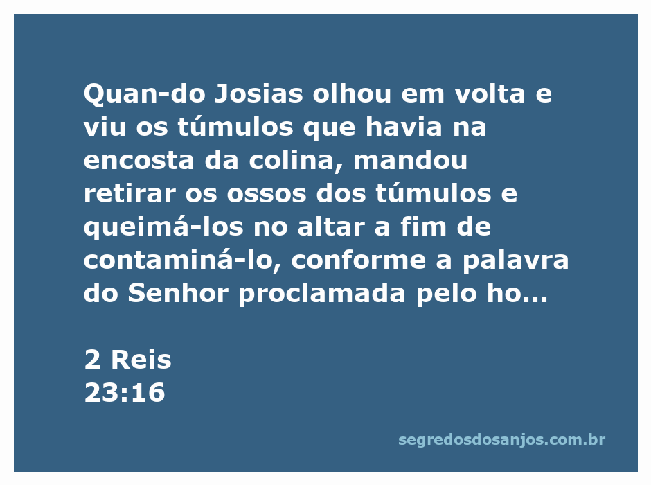 Rei Josias queimando ossos no altar, simbolizando purificação e obediência a Deus.