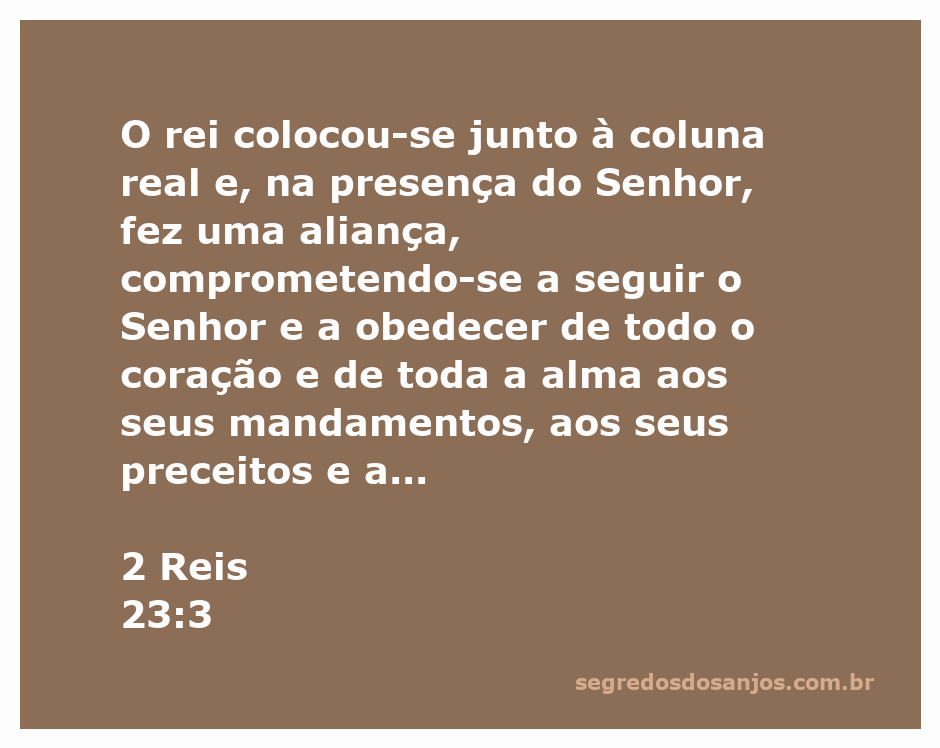 O rei fazendo uma aliança com o Senhor diante do povo, simbolizando compromisso e obediência.