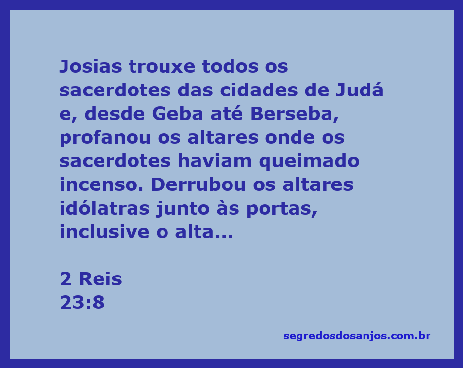 Imagem representativa da reforma religiosa promovida pelo rei Josias em Judá, mostrando a destruição de altares idólatras.