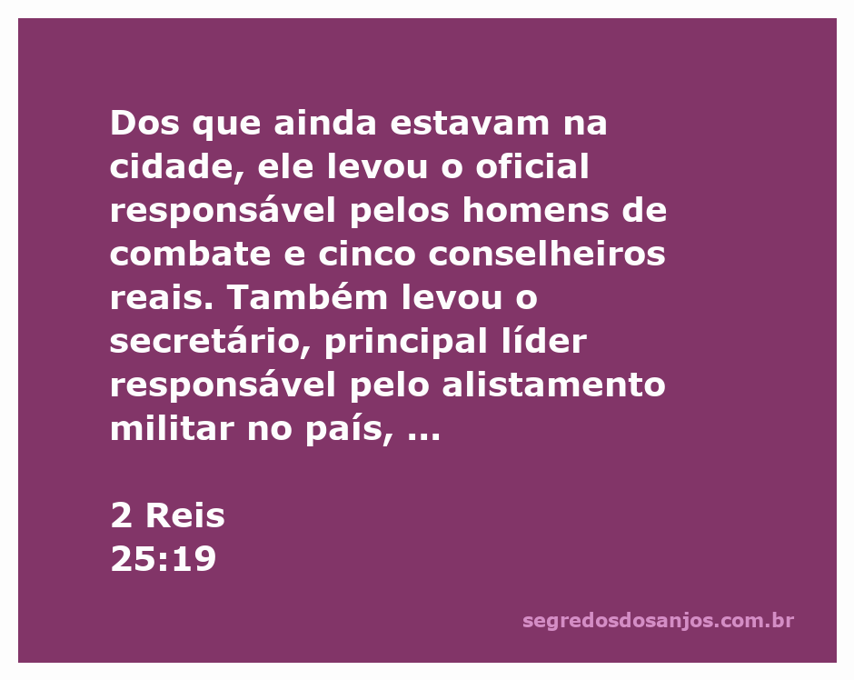 Imagem representativa da captura de oficiais e conselheiros durante a queda de Jerusalém, conforme descrito em 2 Reis 25:19.