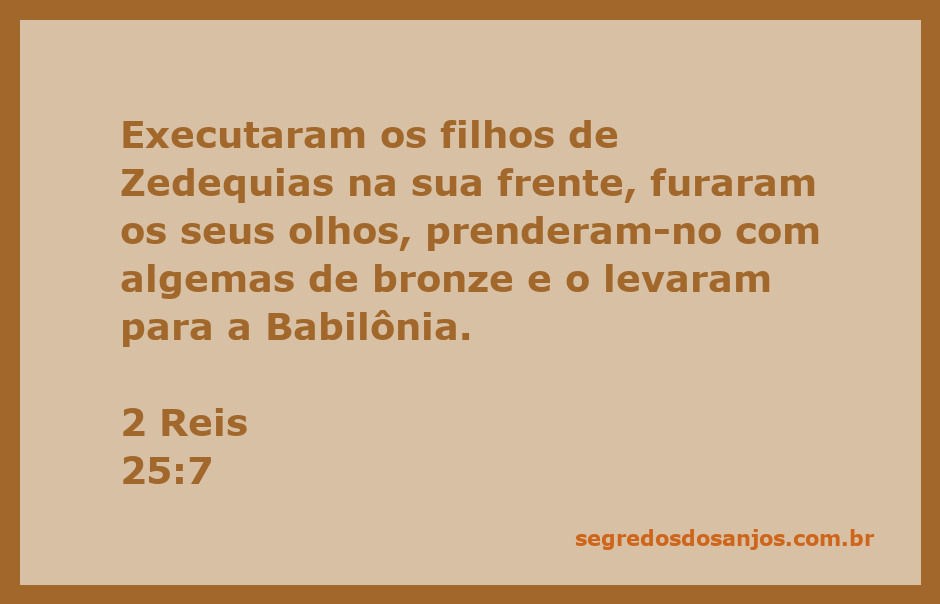 Retrato da captura de Zedequias, mostrando a execução de seus filhos e sua cegueira, simbolizando a queda de Judá.