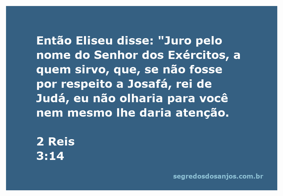 Eliseu falando com um rei, enfatizando sua lealdade a Josafá