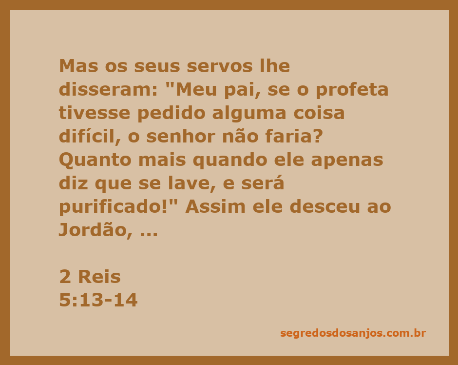 Naaman mergulhando no rio Jordão conforme instruções do profeta Eliseu.