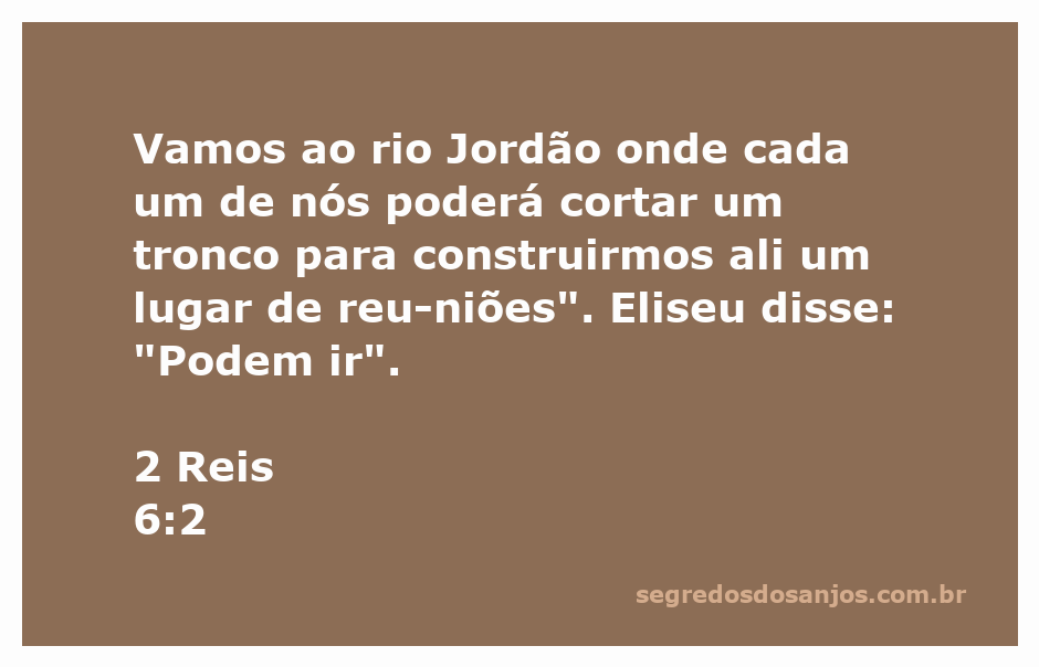Imagem de um grupo de homens cortando troncos à beira do rio Jordão, inspirada na passagem de 2 Reis 6:2.