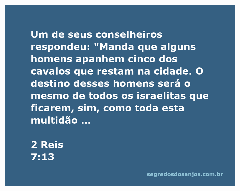Imagem de um conselheiro real discutindo estratégias em meio a uma cidade em crise, inspirado no versículo de 2 Reis 7:13.