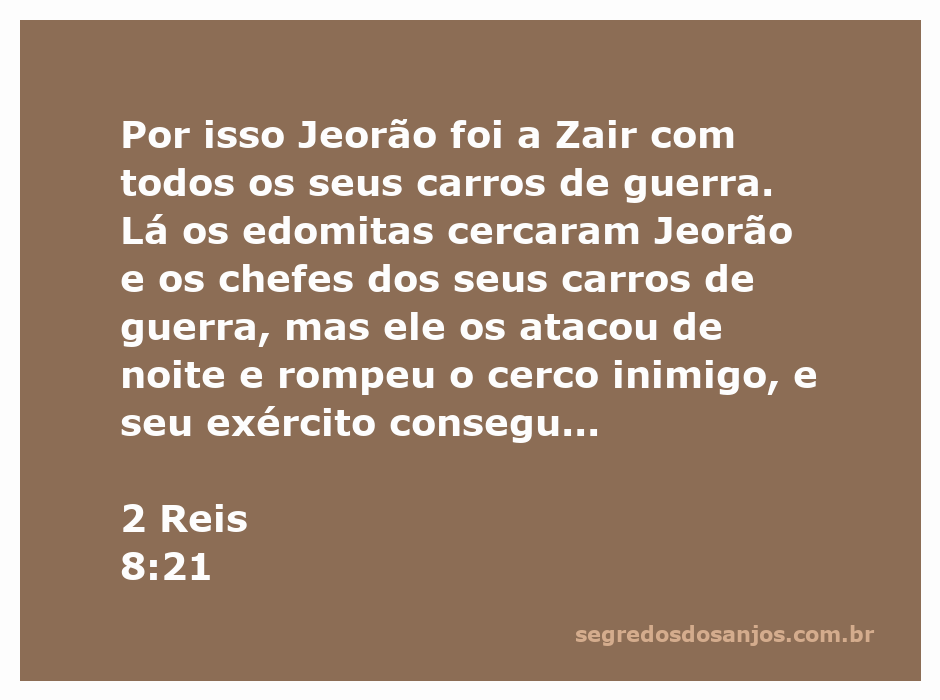 Jeorão liderando seus carros de guerra durante a batalha contra os edomitas.