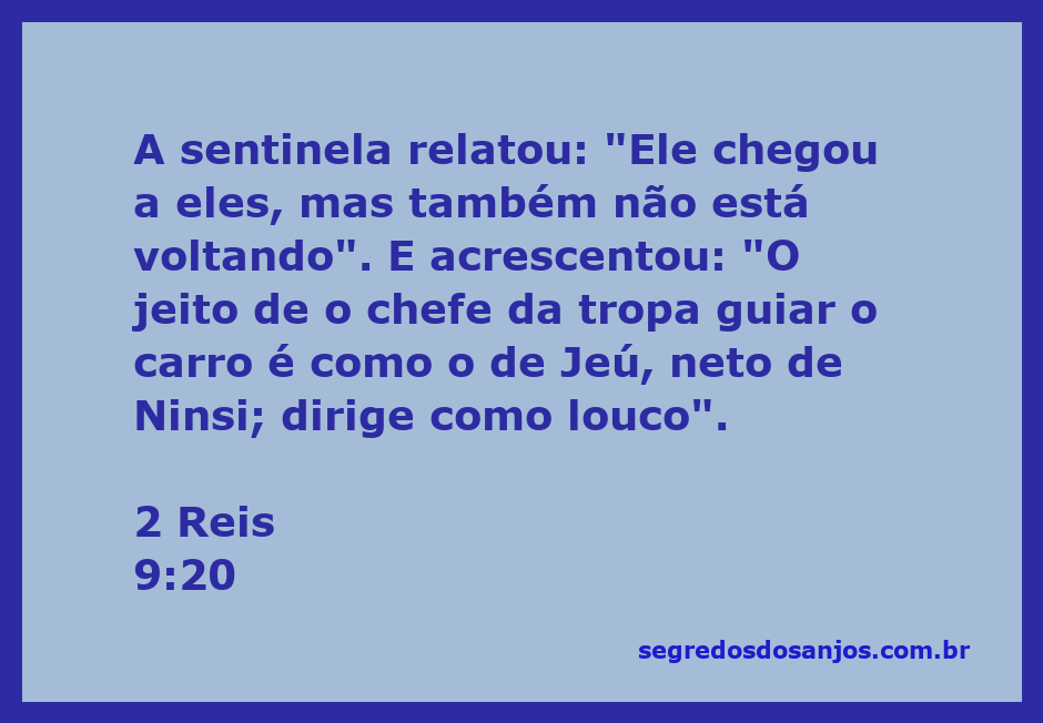 Ilustração de uma cena bíblica representando Jeú, neto de Ninsi, dirigindo um carro de forma audaciosa.