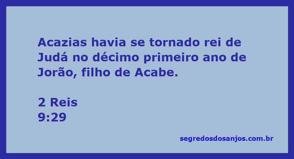 Representação do rei Acazias de Judá durante seu reinado, no contexto da passagem bíblica de 2 Reis 9:29.